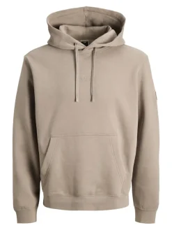 JCOPOINT SWEAT BADGE HOOD BF desert taupe
