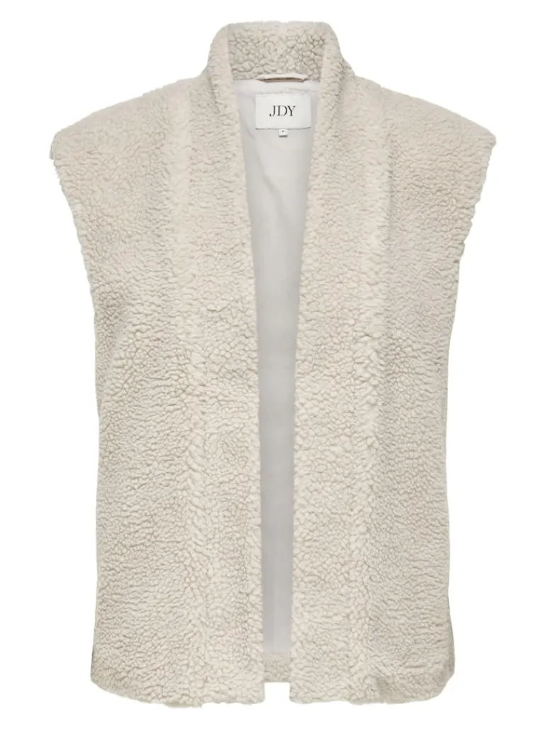 JDYBIRDY LIFE TEDDY OPEN VEST OTW NOOS pumice stone