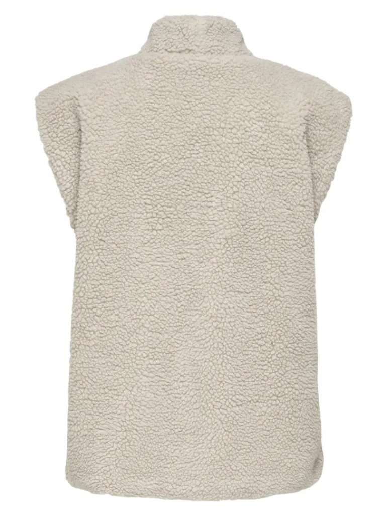 JDYBIRDY LIFE TEDDY OPEN VEST OTW NOOS pumice stone