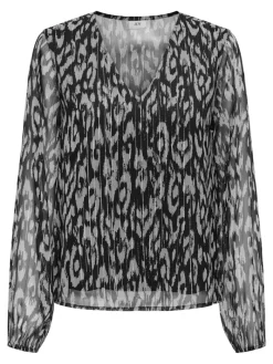 JDYCODY L/S V-NECK TOP WVN DIA black
