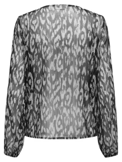 JDYCODY L/S V-NECK TOP WVN DIA black