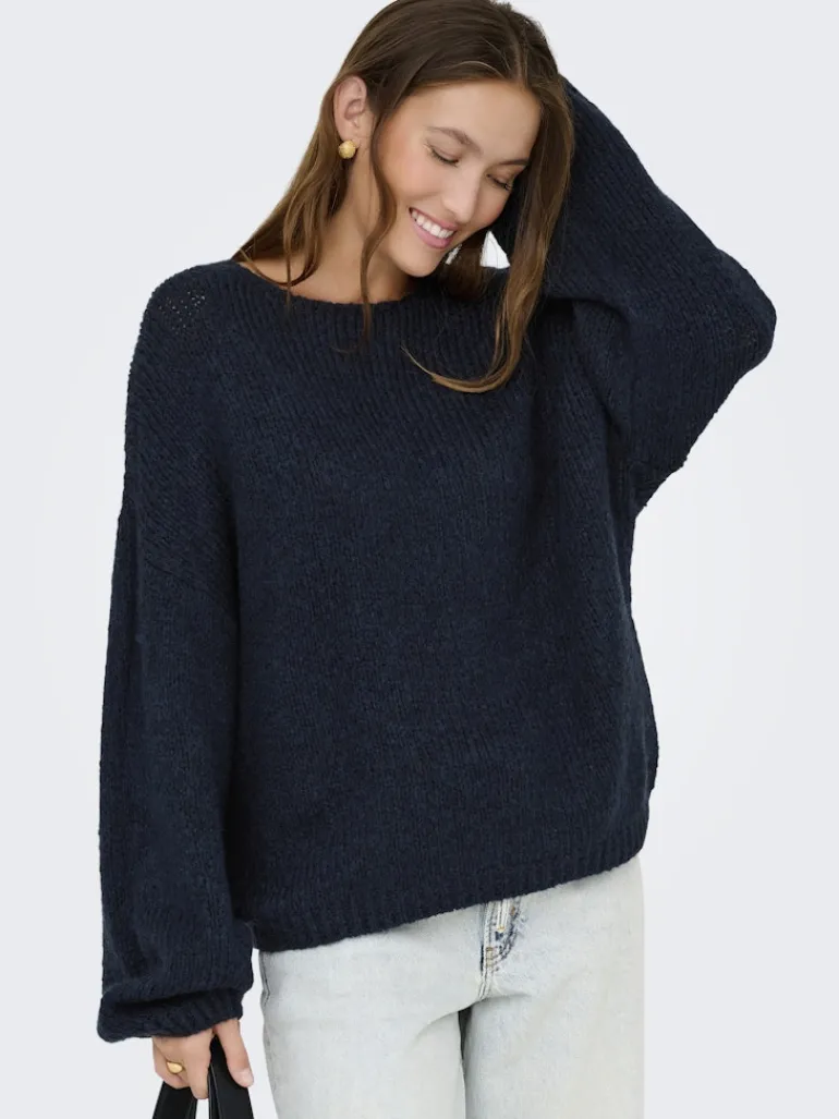 JDYDINEA L/S REVERSIBLE PULLOV. KNT NOOS total eclipse