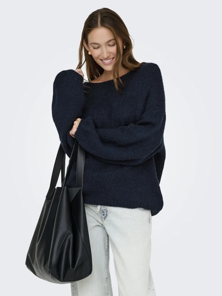 JDYDINEA L/S REVERSIBLE PULLOV. KNT NOOS total eclipse