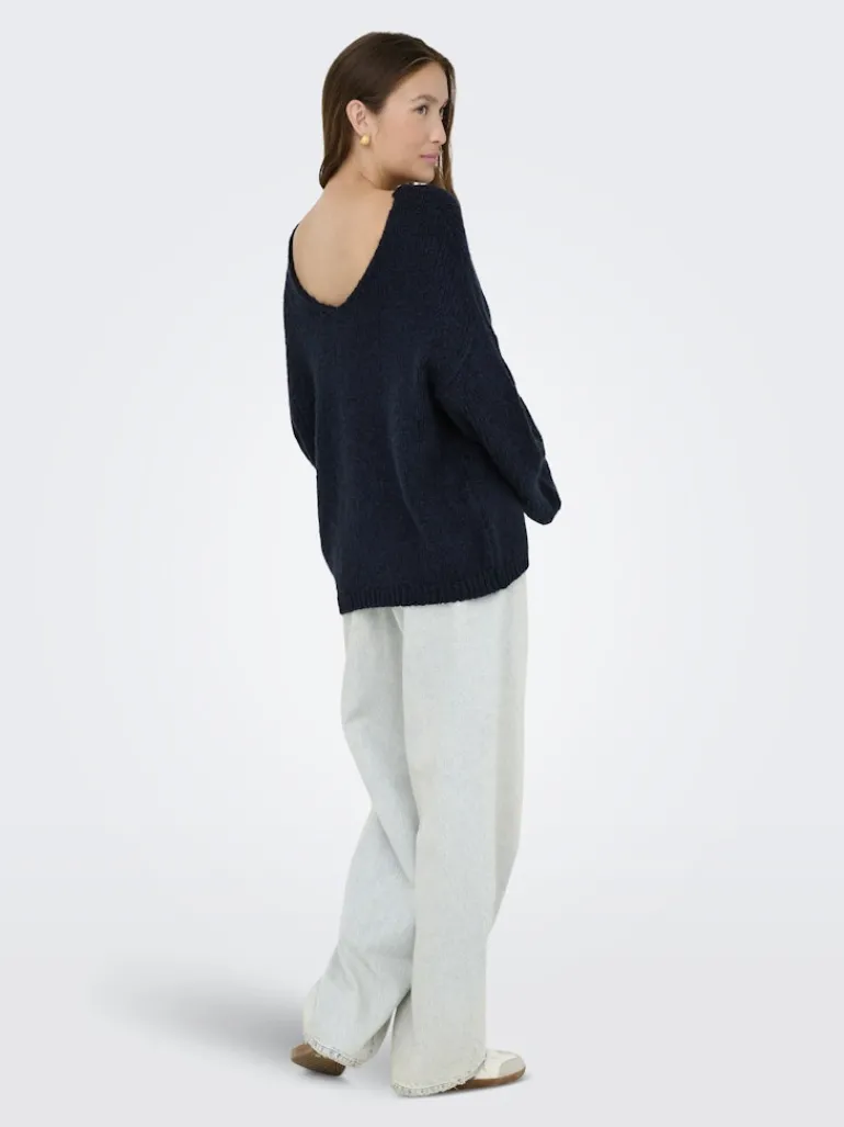 JDYDINEA L/S REVERSIBLE PULLOV. KNT NOOS total eclipse