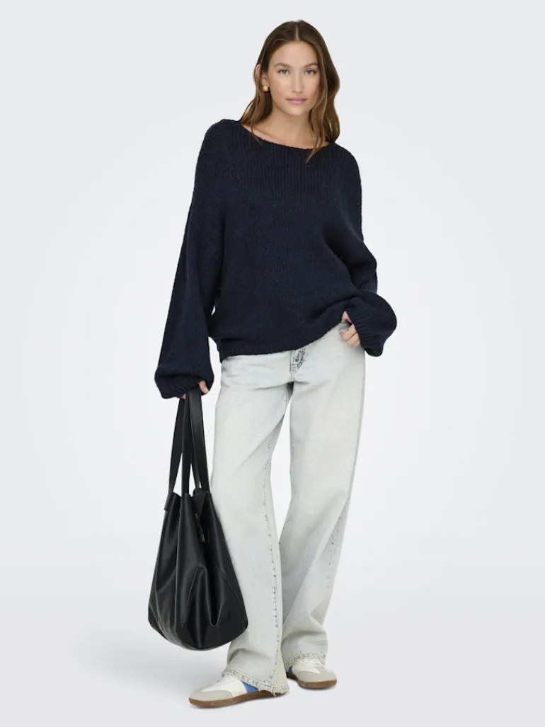 JDYDINEA L/S REVERSIBLE PULLOV. KNT NOOS total eclipse
