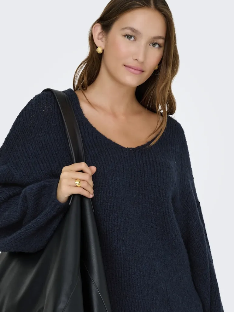 JDYDINEA L/S REVERSIBLE PULLOV. KNT NOOS total eclipse