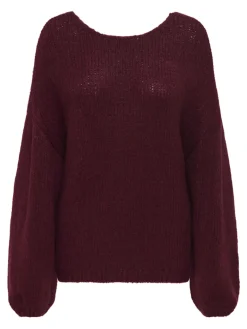 JDYDINEA L/S REVERSIBLE PULLOV. KNT NOOS cabernet