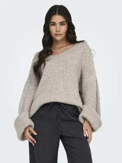 JDYDINEA L/S REVERSIBLE PULLOV. KNT NOOS chateau gray