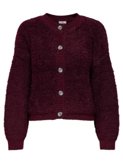 JDYEIRA LIFE L/S ONECK CARDIGAN KNT NOOS cabernet