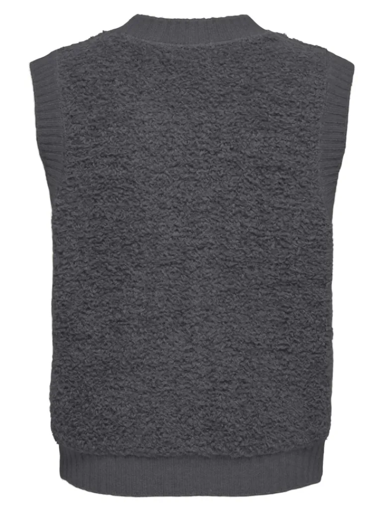 JDYEIRA LIFE S/L ON BUTTON VEST KNT NOOS asphalt