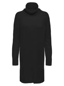 JDYELANORA L/S COWLNECK DRESS KNT NOOS black