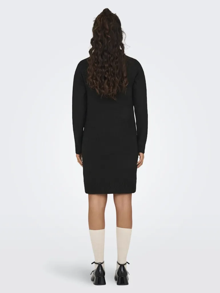 JDYELANORA L/S COWLNECK DRESS KNT NOOS black