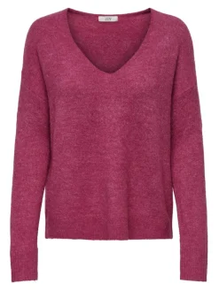 JDYELANORA L/S V-NECK PULLO. KNT NOOS granita