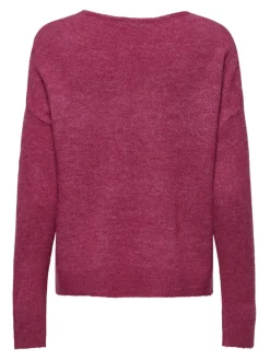 JDYELANORA L/S V-NECK PULLO. KNT NOOS granita