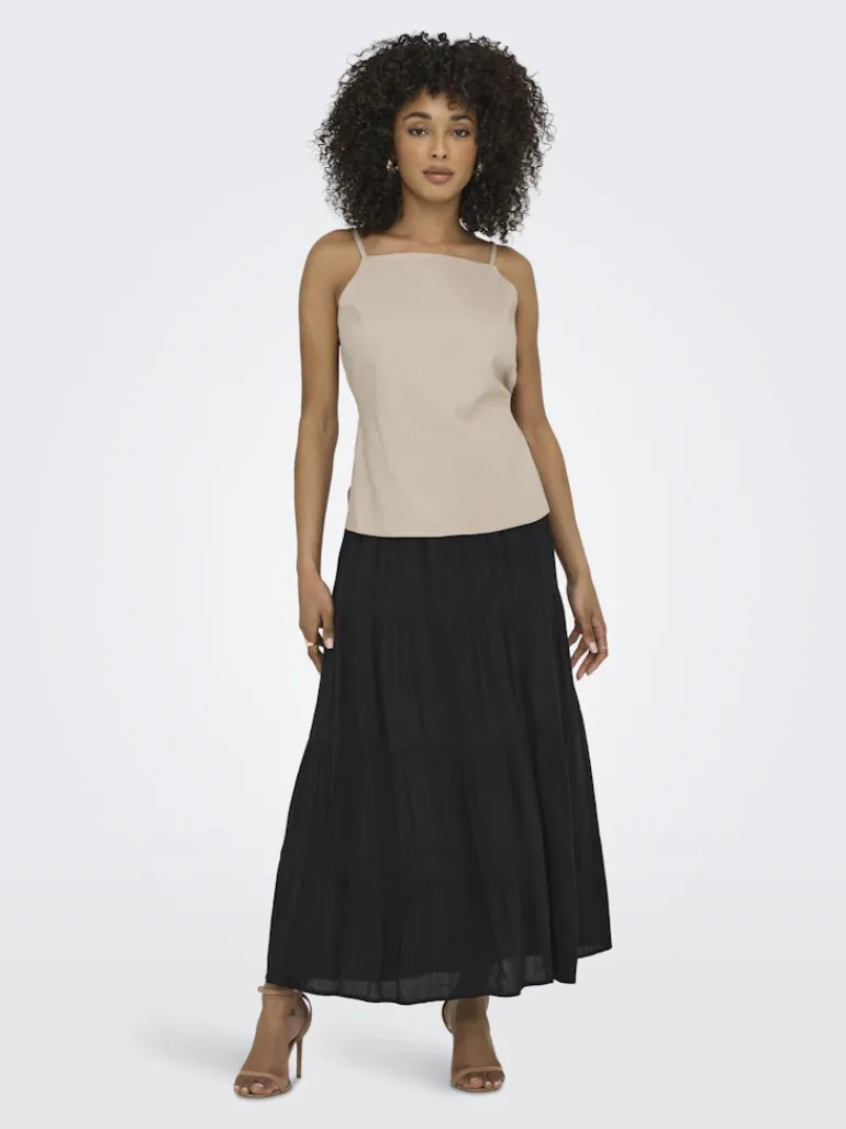 JDYESME LIFE HW MIDI SKIRT WVN black