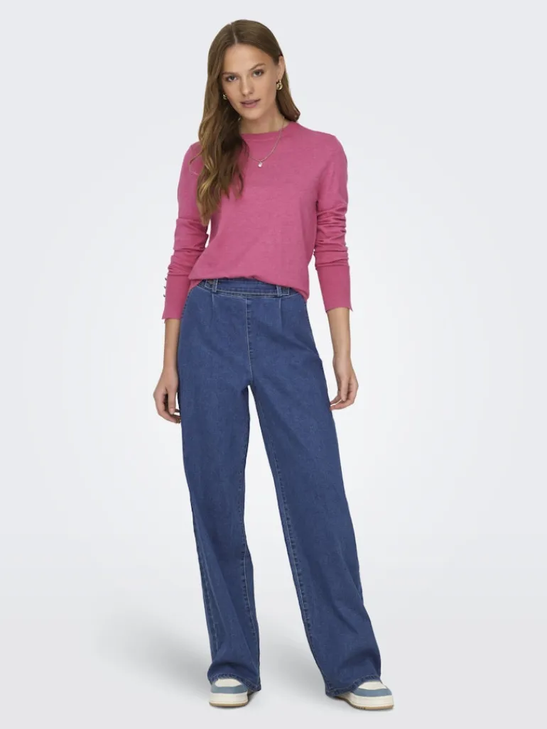 JDYGEGGO HW WIDE JEANS DNM NOOS medium blue denim