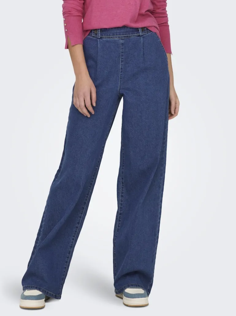 JDYGEGGO HW WIDE JEANS DNM NOOS medium blue denim