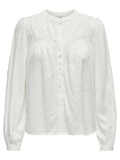 JDYJADE LIFE L/S DOBBY LACE SHIRT WVN cloud dancer