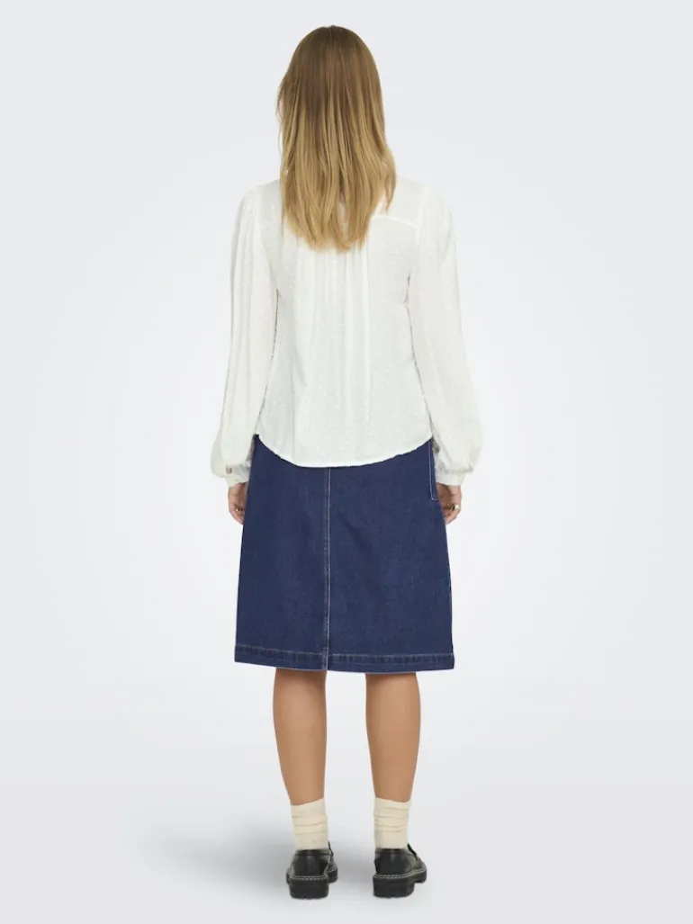 JDYJADE LIFE L/S DOBBY LACE SHIRT WVN cloud dancer