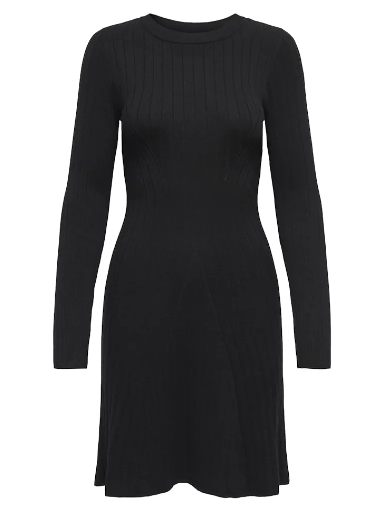 JDYKATE L/S O-NECK DRESS KNT black