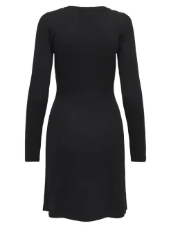 JDYKATE L/S O-NECK DRESS KNT black