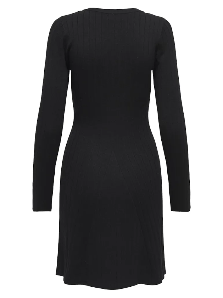 JDYKATE L/S O-NECK DRESS KNT black