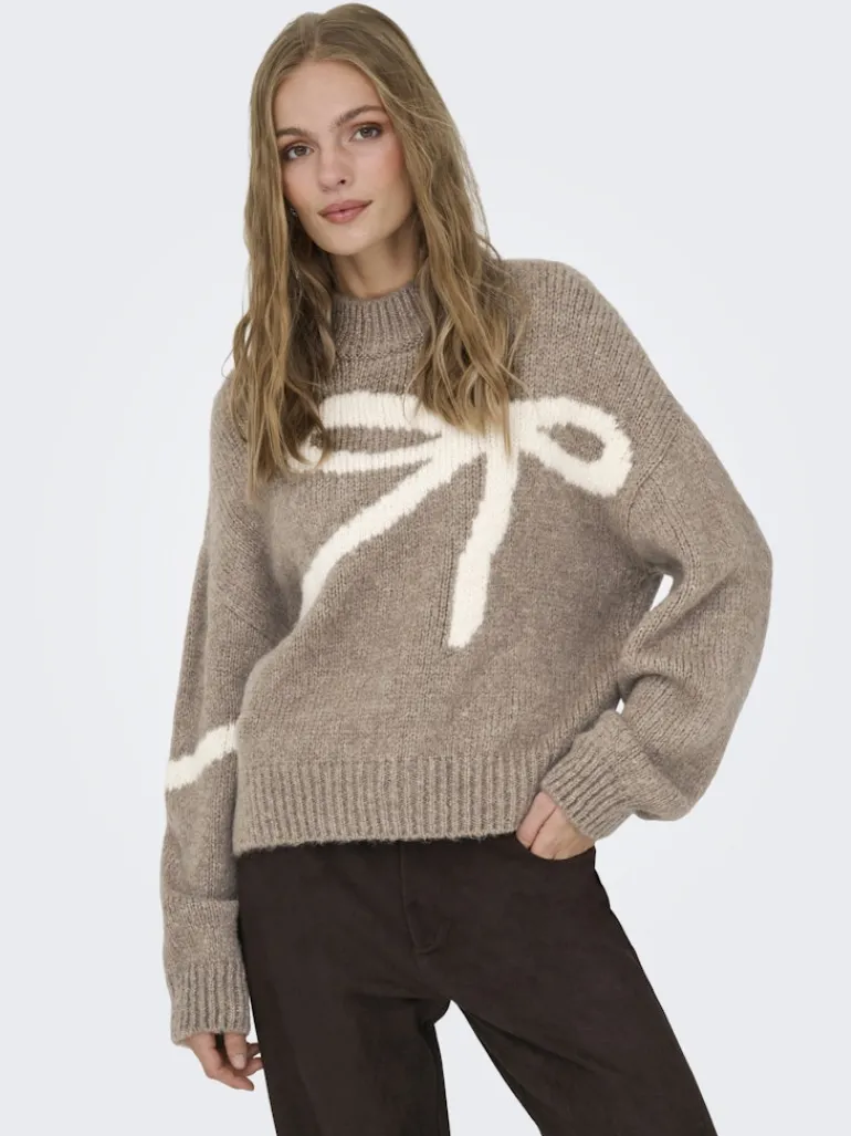 JDYKILIAN L/S HN JACQUARD PULLOVER KNT fossil