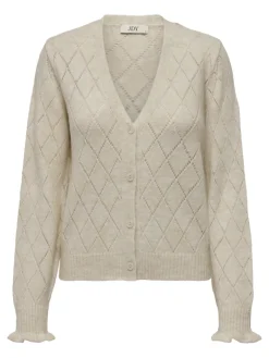 JDYLETTY L/S V-NECK STRUC CARDI KNT NOOS whitecap gray