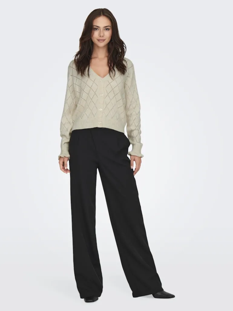 JDYLETTY L/S V-NECK STRUC CARDI KNT NOOS whitecap gray