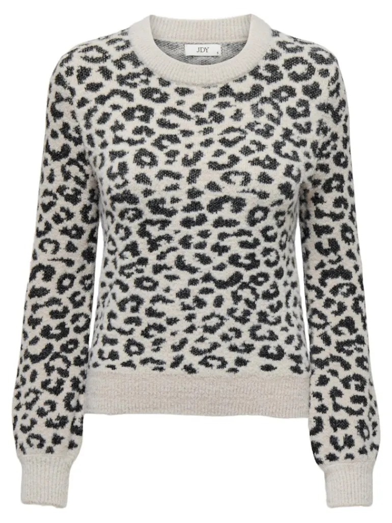 JDYLORRAINE ANIMAL L/S PULLOVER KNT NOOS cement1