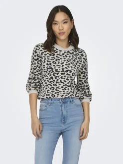 JDYLORRAINE ANIMAL L/S PULLOVER KNT NOOS cement1