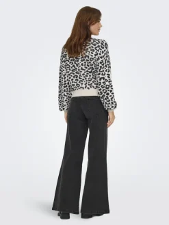 JDYLORRAINE ANIMAL SHORT CARDIGAN KNT cement