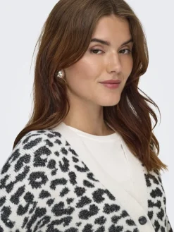JDYLORRAINE ANIMAL SHORT CARDIGAN KNT cement