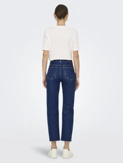 JDYLULLU HWSTRAIGHT ANK JEANS DB NOOS dark blue denim