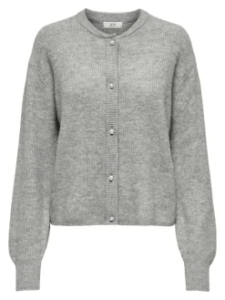 JDYLUMI LIFE L/S BUTTON CARDIGA KNT NOOS medium grey melange