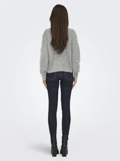 JDYLUMI LIFE L/S BUTTON CARDIGA KNT NOOS medium grey melange