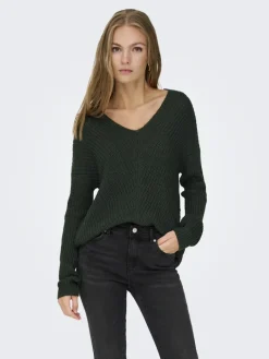 JDYNEW MEGAN L/S PULLOVER KNT NOOS scarab