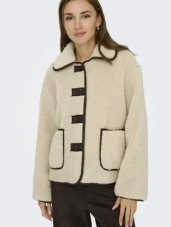 JDYNOELLA LIFE TEDDY JACKET OTW NOOS cement