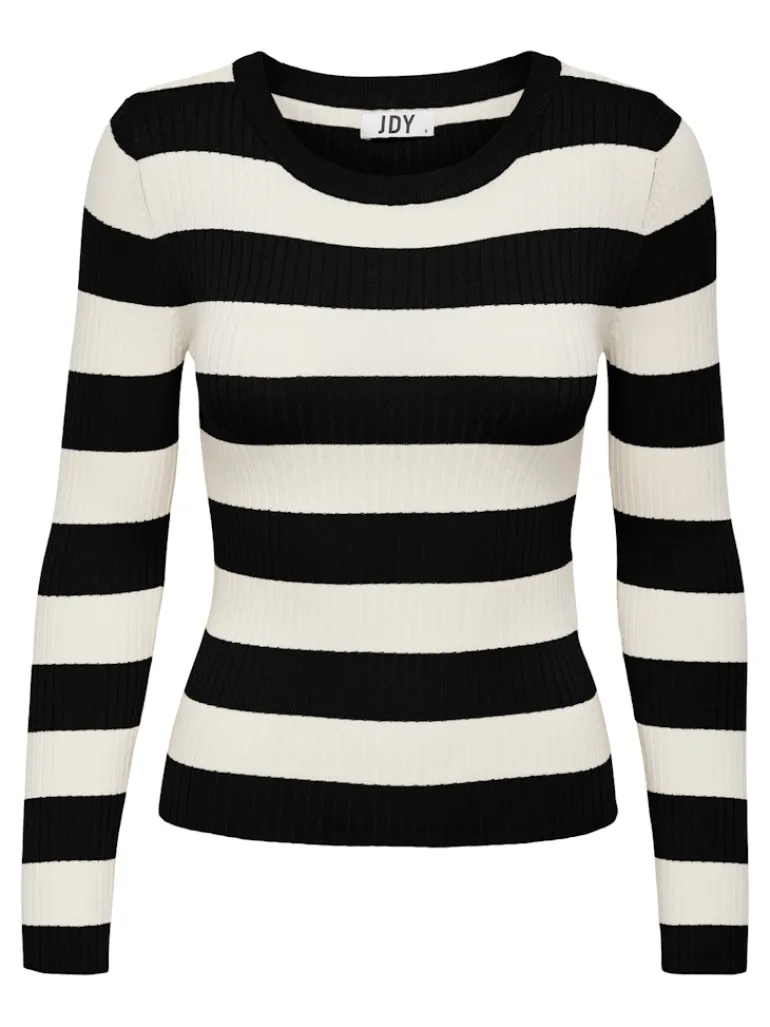 JDYPLUM L/S O-NECK PULLOVER KNT NOOS black
