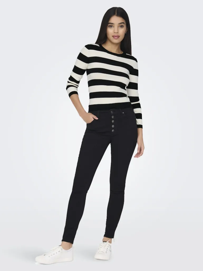 JDYPLUM L/S O-NECK PULLOVER KNT NOOS black