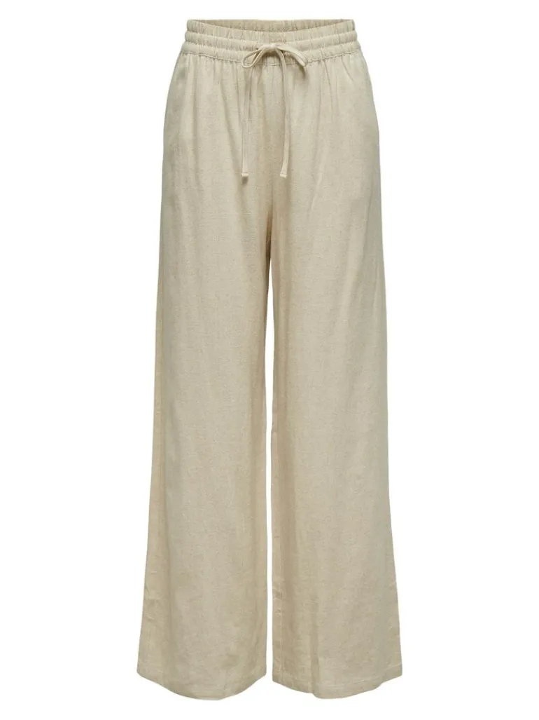 JDYSAY HW LINEN WIDE PANT WVN NOOS oatmeal