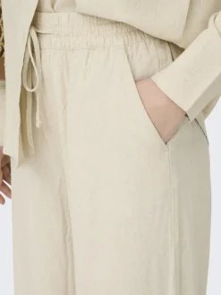 JDYSAY HW LINEN WIDE PANT WVN NOOS oatmeal