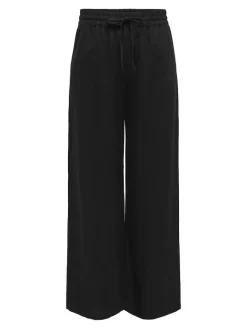 JDYSAY HW LINEN WIDE PANT WVN NOOS black