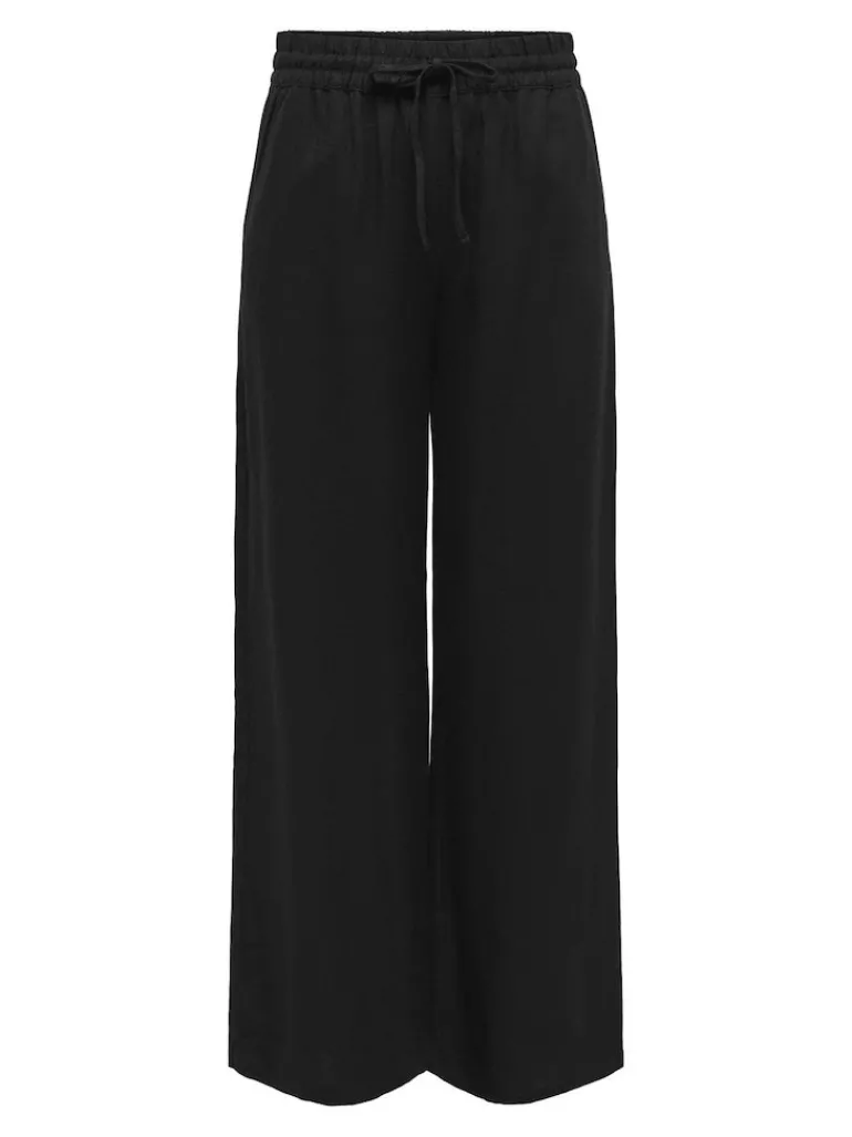 JDYSAY HW LINEN WIDE PANT WVN NOOS black