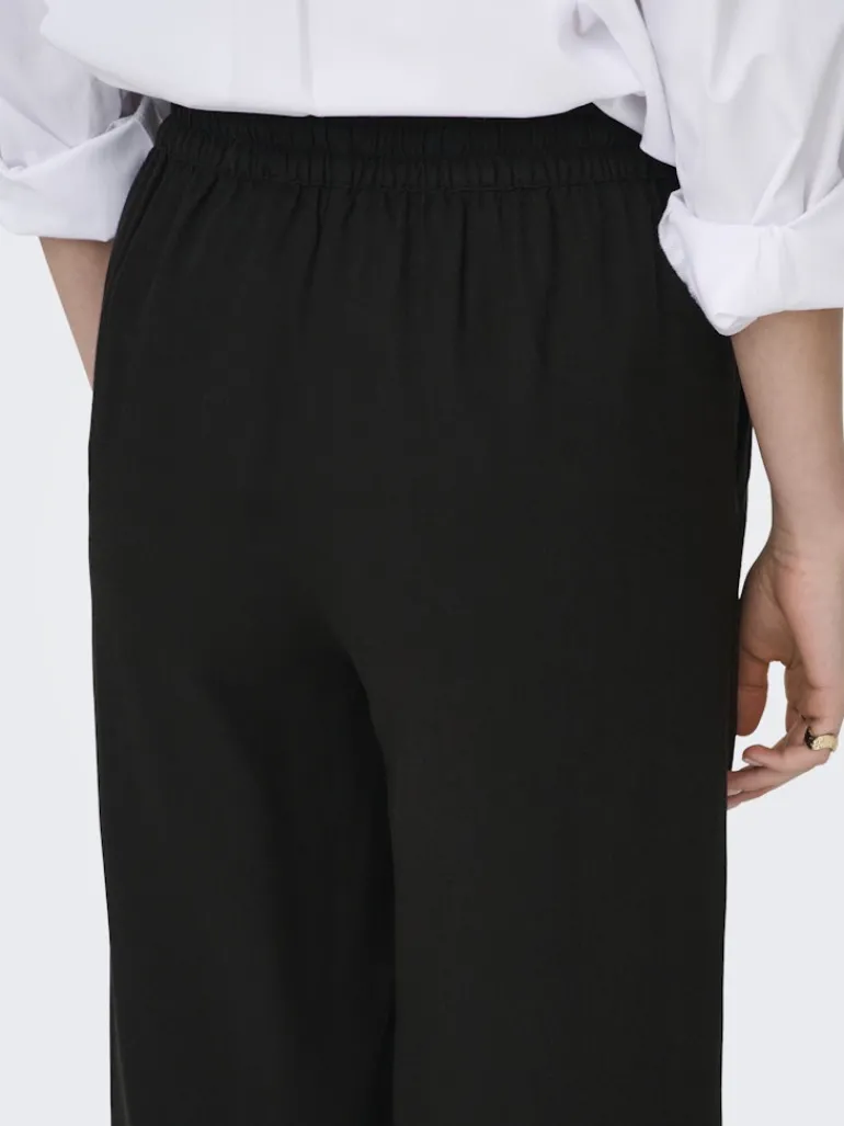 JDYSAY HW LINEN WIDE PANT WVN NOOS black