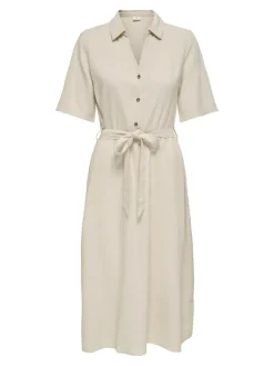 JDYSAY 2/4 MIDI SHIRT DRESS WVN NOOS oatmeal