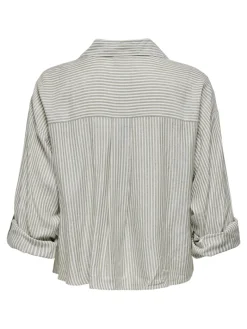 JDYSELMA L/S KNOT LUREX SHIRT WVN cloud dancer2