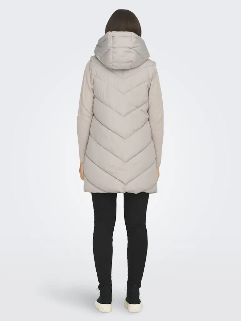 JDYSKYLAR LIFE HOOD WAISTCOAT OTW NOOS chateau gray