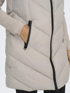JDYSKYLAR LIFE HOOD WAISTCOAT OTW NOOS chateau gray