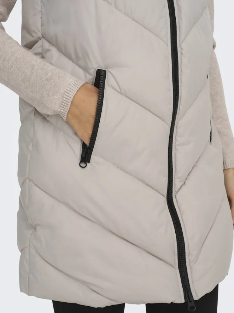 JDYSKYLAR LIFE HOOD WAISTCOAT OTW NOOS chateau gray